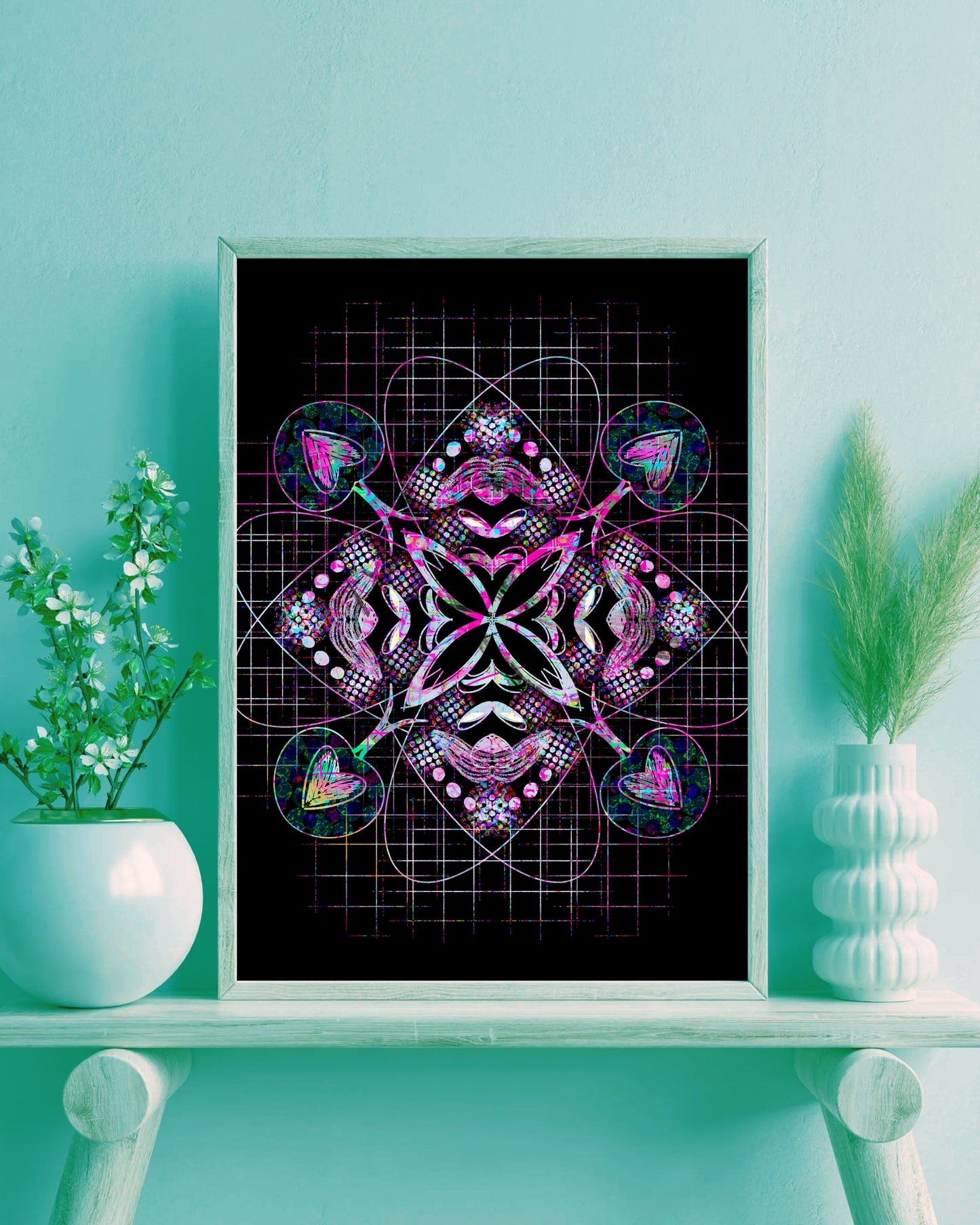 Don’t Happy, Be Worry – Unframed Psychedelic Scratch-Art Print - Drop Fanatic