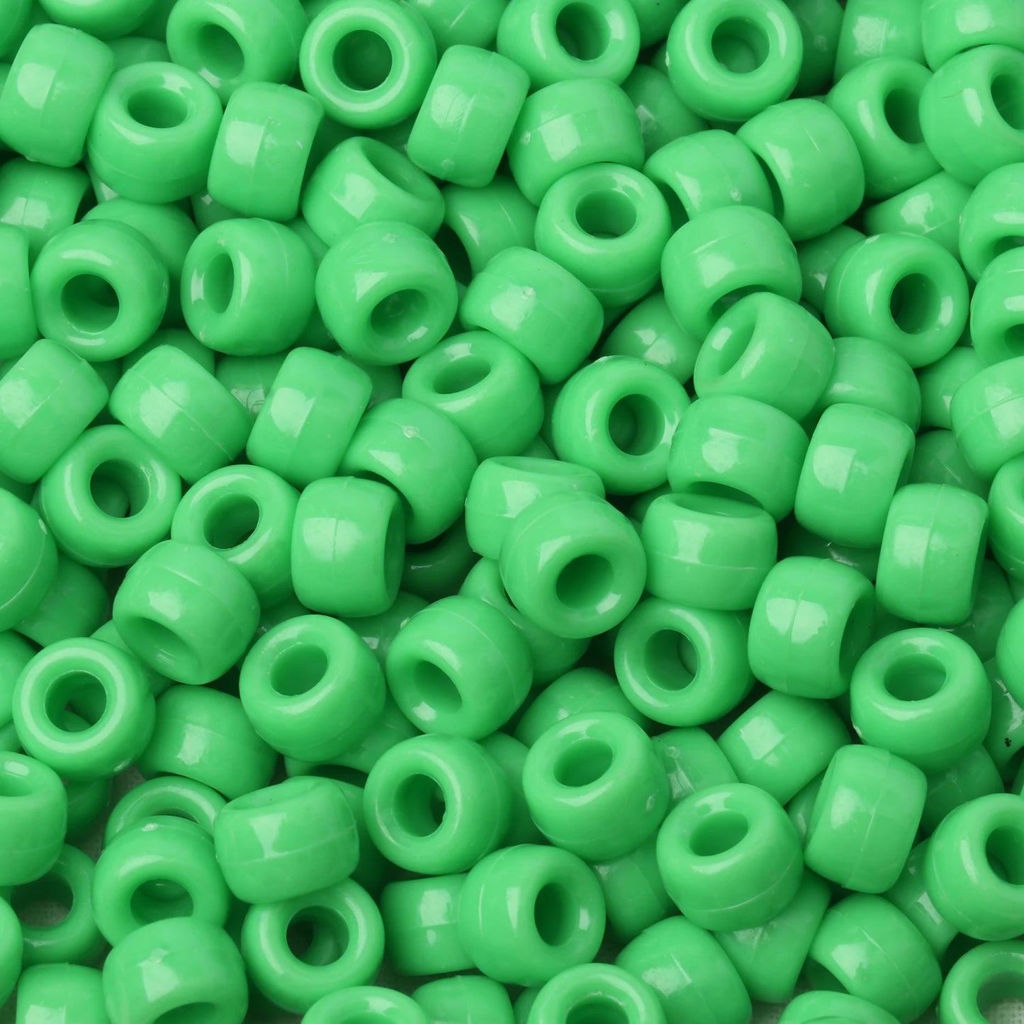 100pcs Green Color 6x9mm Pony Beads Acrylic Loose Beads Diy Craft Jewelry Bracelets Making Hair Supplies - Drop Fanatic