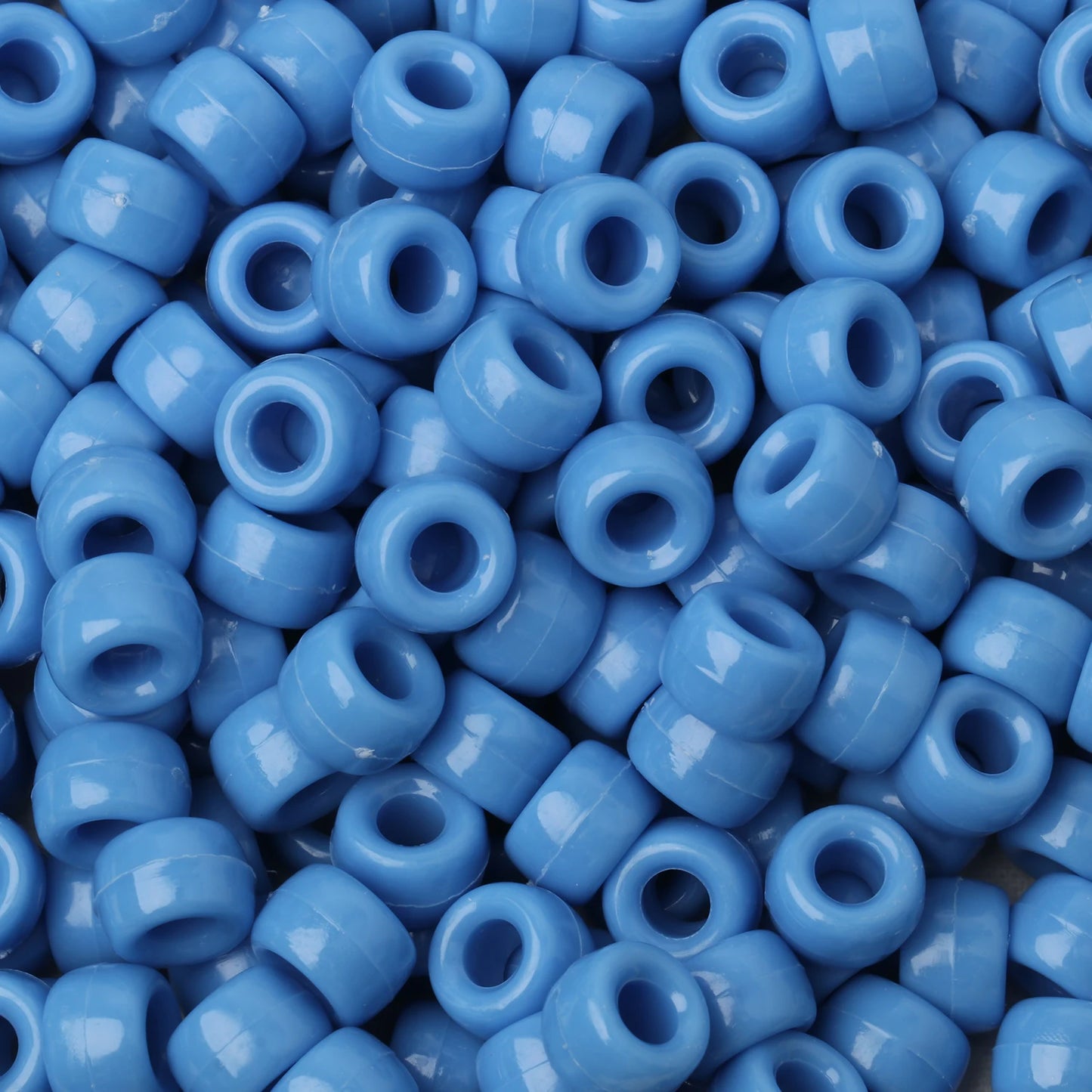 100pcs Blue Color 6x9mm Pony Beads Acrylic Loose Beads Diy Craft Jewelry Bracelets Making Hair Supplies - Drop Fanatic