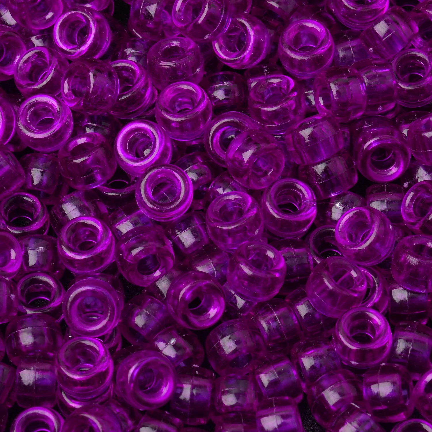 100pcs Wholesale Clear Colored Pony Beads 6x9mm Acrylic Loose Spacer Beads For Jewelry Making Diy Nakelace Bracelet Supplies - Drop Fanatic