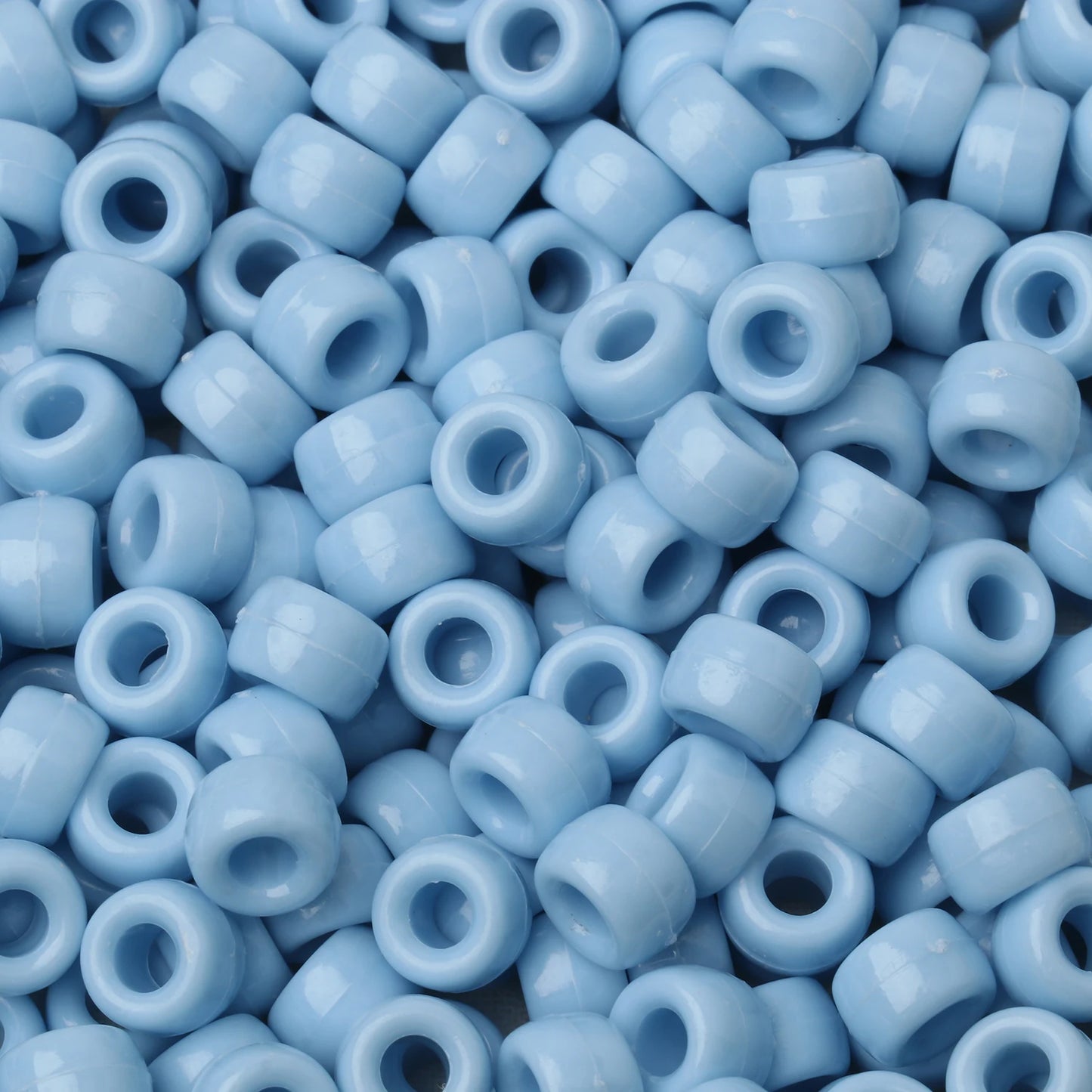 100pcs Blue Color 6x9mm Pony Beads Acrylic Loose Beads Diy Craft Jewelry Bracelets Making Hair Supplies - Drop Fanatic