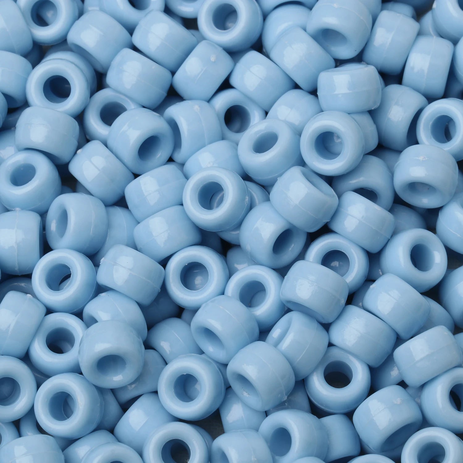 100pcs Blue Color 6x9mm Pony Beads Acrylic Loose Beads Diy Craft Jewelry Bracelets Making Hair Supplies - Drop Fanatic