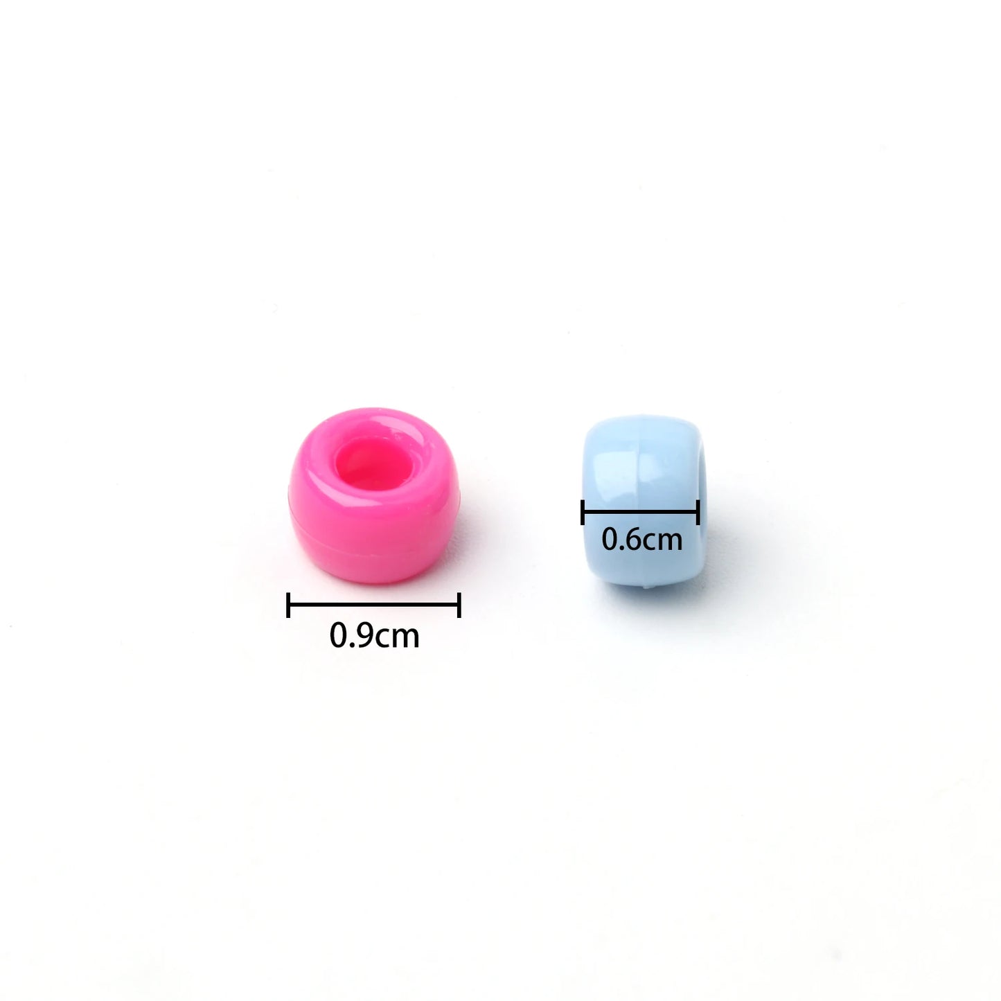 100pcs Blue Color 6x9mm Pony Beads Acrylic Loose Beads Diy Craft Jewelry Bracelets Making Hair Supplies - Drop Fanatic