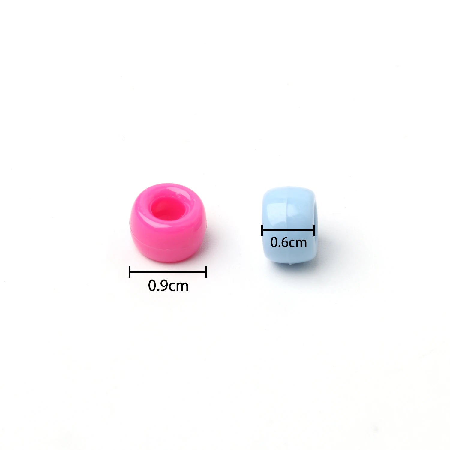 100pcs Blue Color 6x9mm Pony Beads Acrylic Loose Beads Diy Craft Jewelry Bracelets Making Hair Supplies - Drop Fanatic
