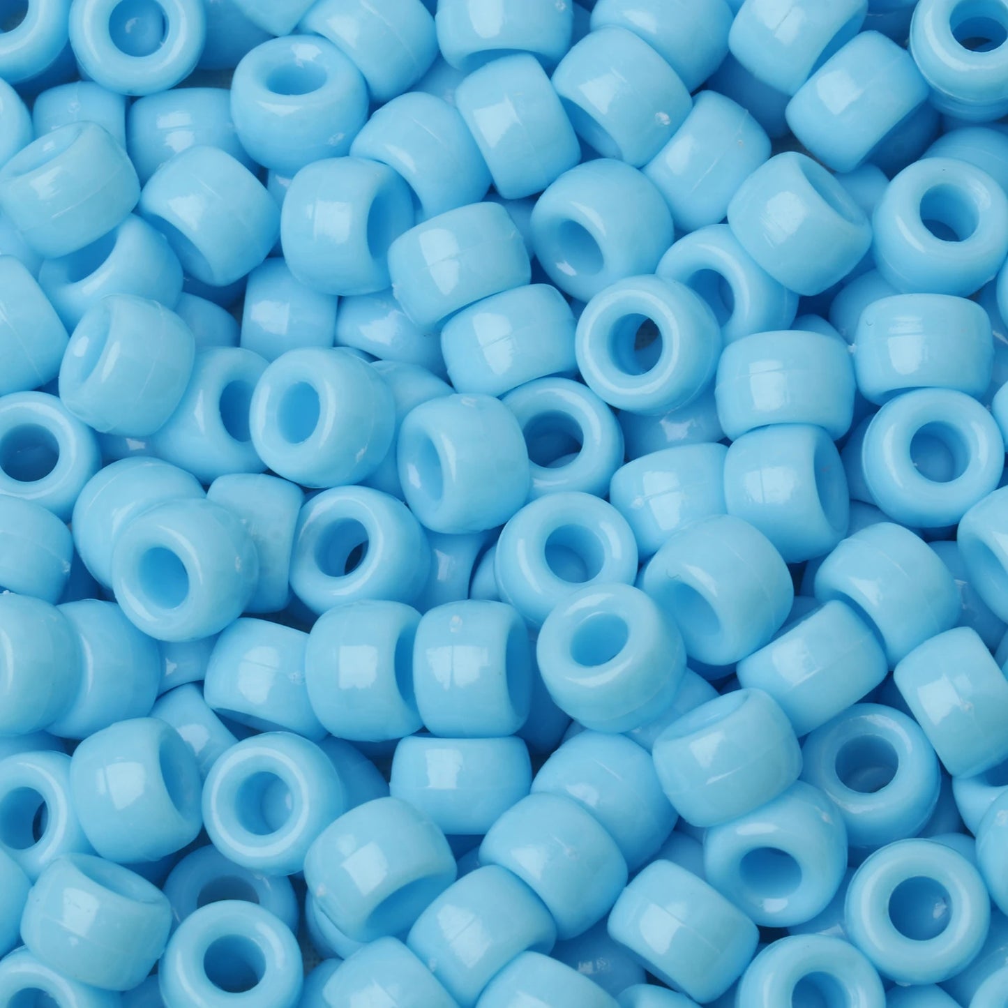 100pcs Blue Color 6x9mm Pony Beads Acrylic Loose Beads Diy Craft Jewelry Bracelets Making Hair Supplies - Drop Fanatic