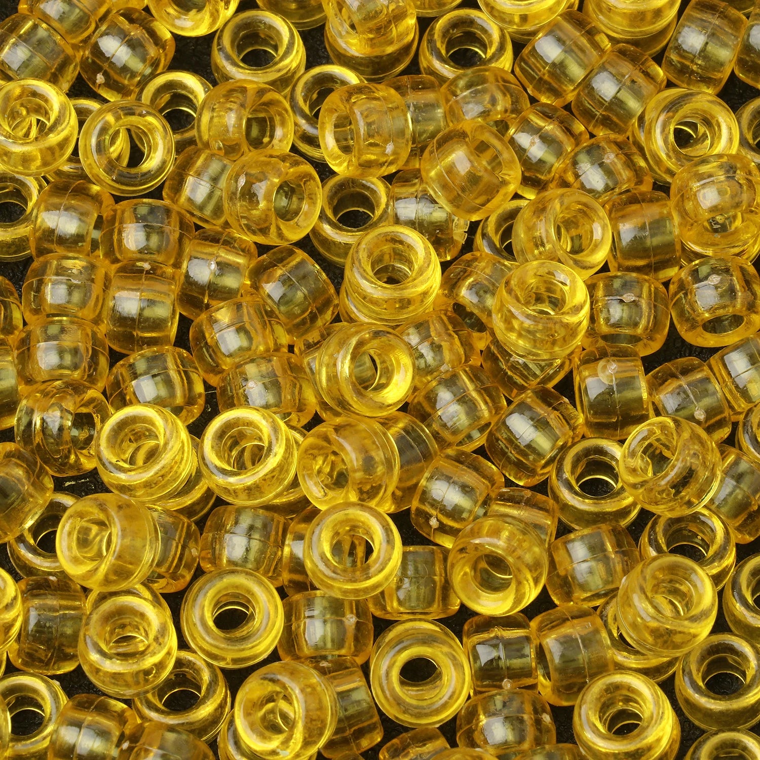 100pcs Wholesale Clear Colored Pony Beads 6x9mm Acrylic Loose Spacer Beads For Jewelry Making Diy Nakelace Bracelet Supplies - Drop Fanatic
