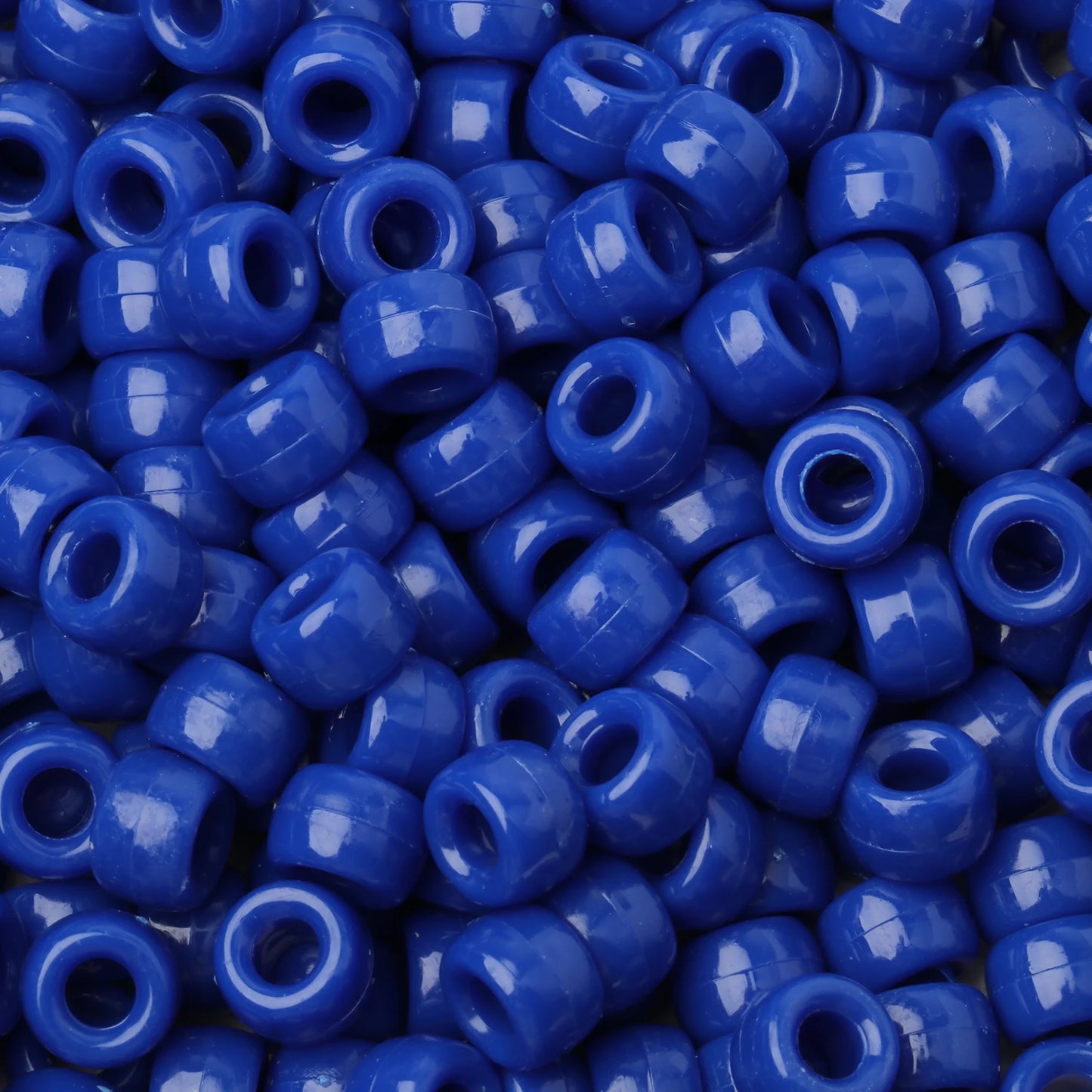 100pcs Blue Color 6x9mm Pony Beads Acrylic Loose Beads Diy Craft Jewelry Bracelets Making Hair Supplies - Drop Fanatic