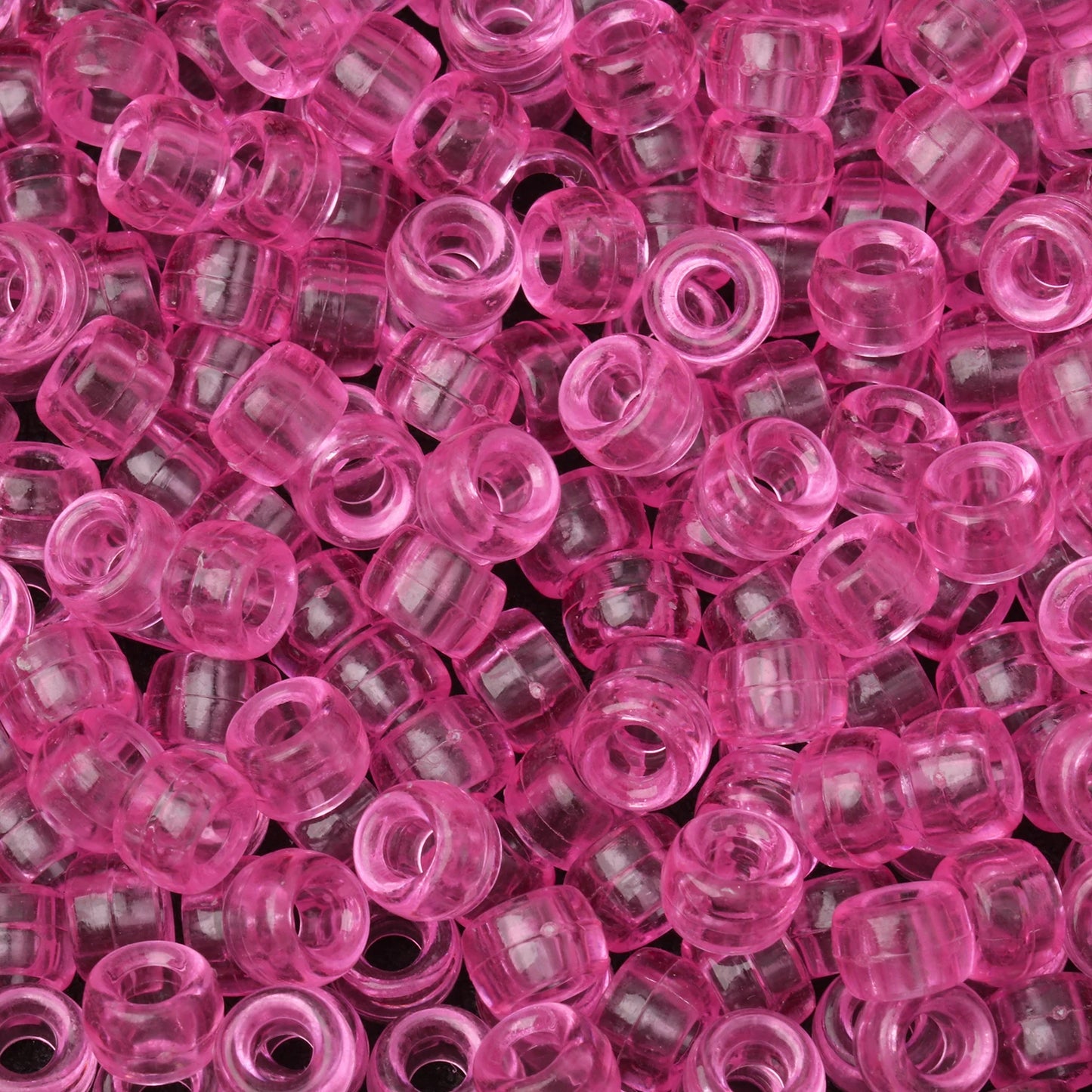 100pcs Wholesale Clear Colored Pony Beads 6x9mm Acrylic Loose Spacer Beads For Jewelry Making Diy Nakelace Bracelet Supplies - Drop Fanatic