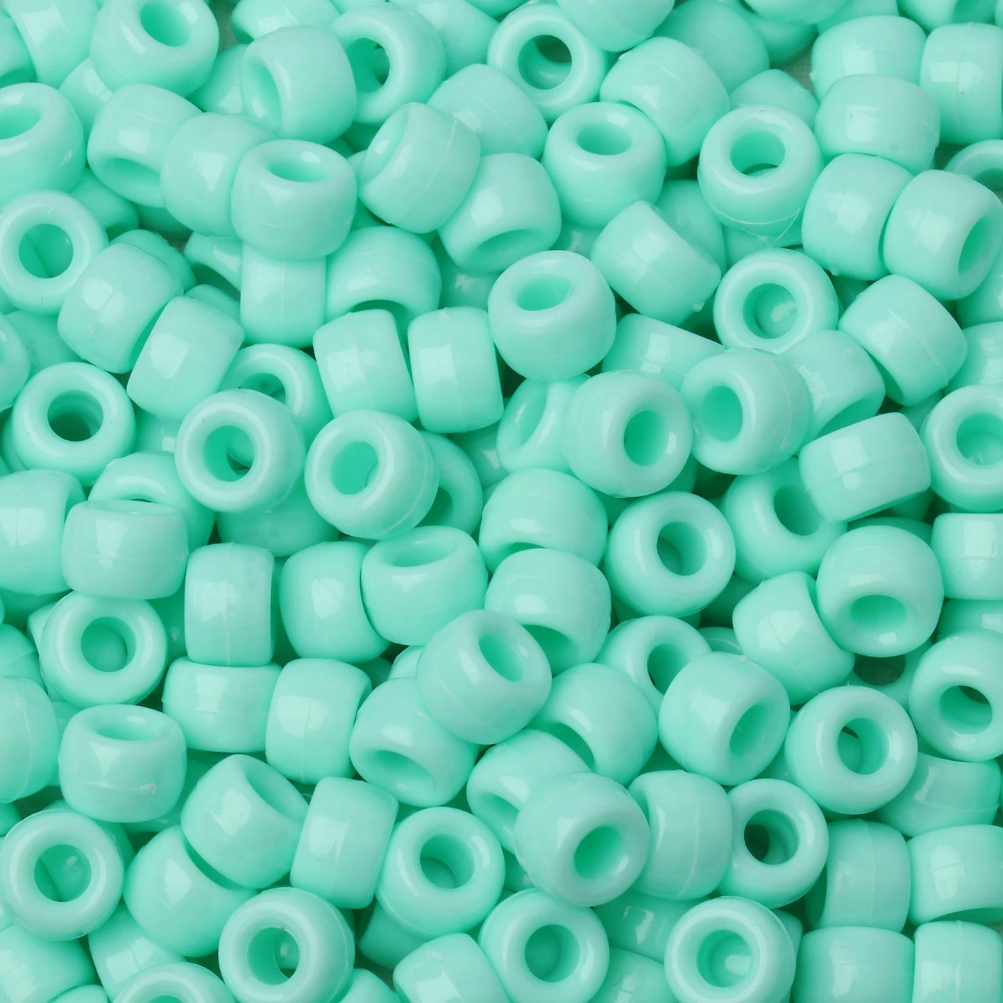 100pcs Green Color 6x9mm Pony Beads Acrylic Loose Beads Diy Craft Jewelry Bracelets Making Hair Supplies - Drop Fanatic
