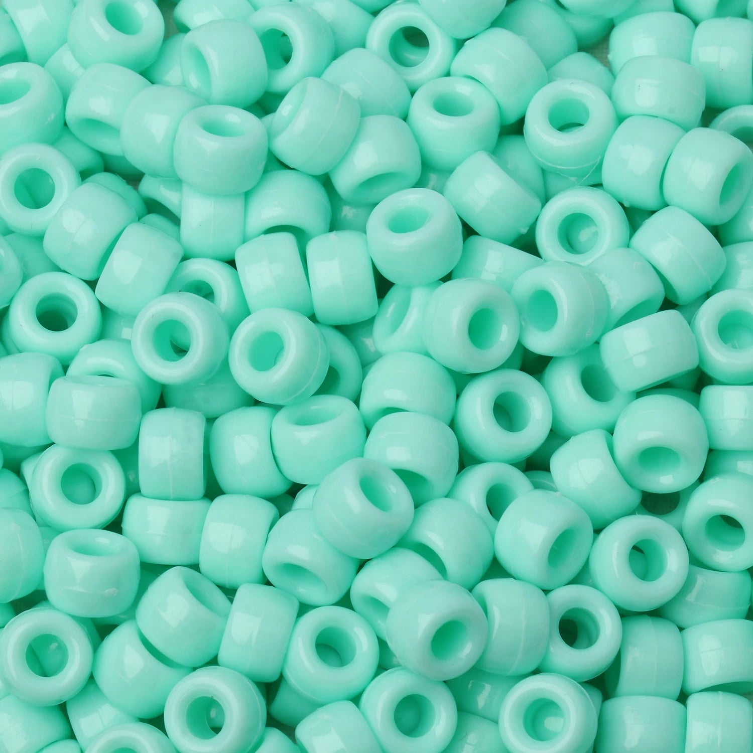 100pcs Green Color 6x9mm Pony Beads Acrylic Loose Beads Diy Craft Jewelry Bracelets Making Hair Supplies - Drop Fanatic