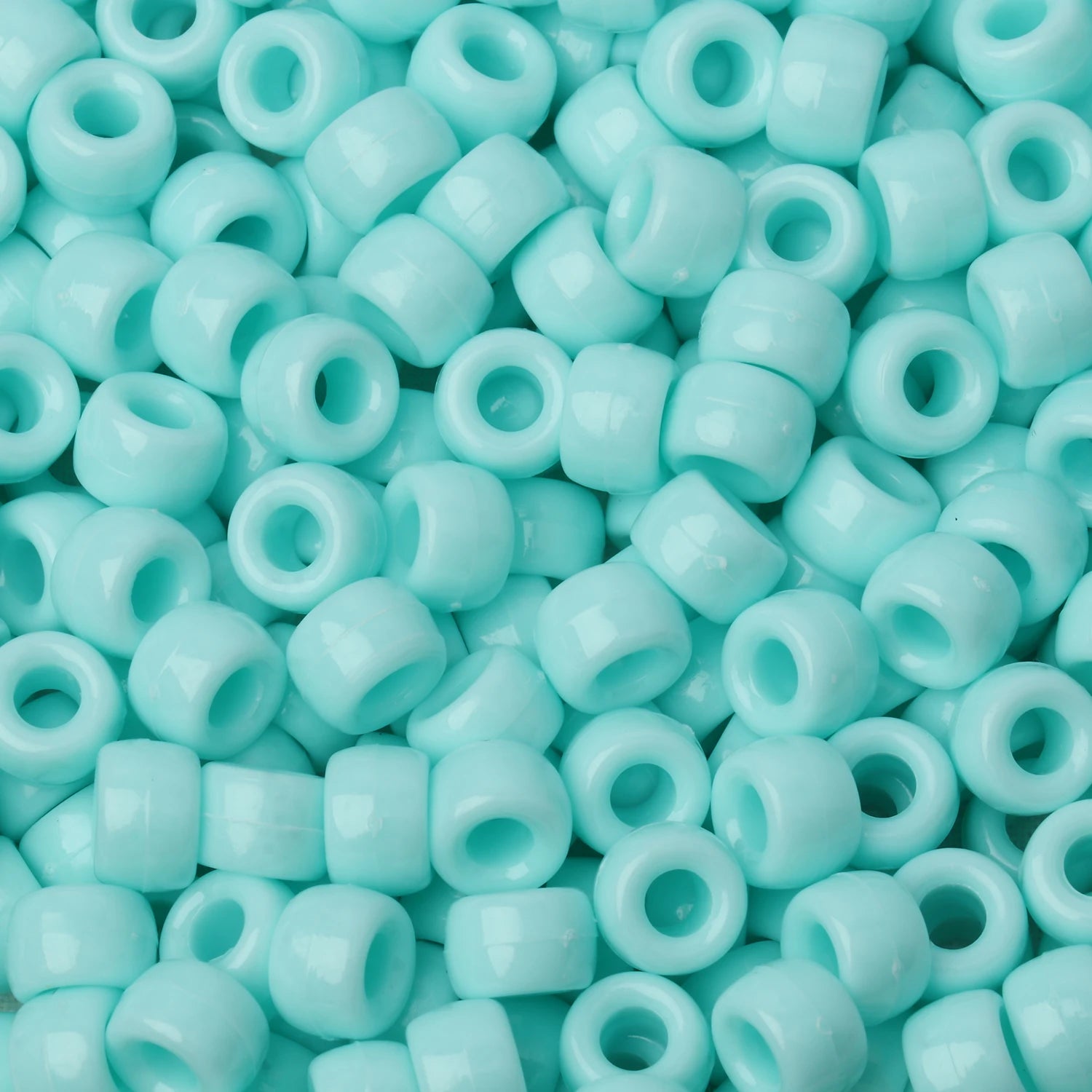 100pcs Blue Color 6x9mm Pony Beads Acrylic Loose Beads Diy Craft Jewelry Bracelets Making Hair Supplies - Drop Fanatic