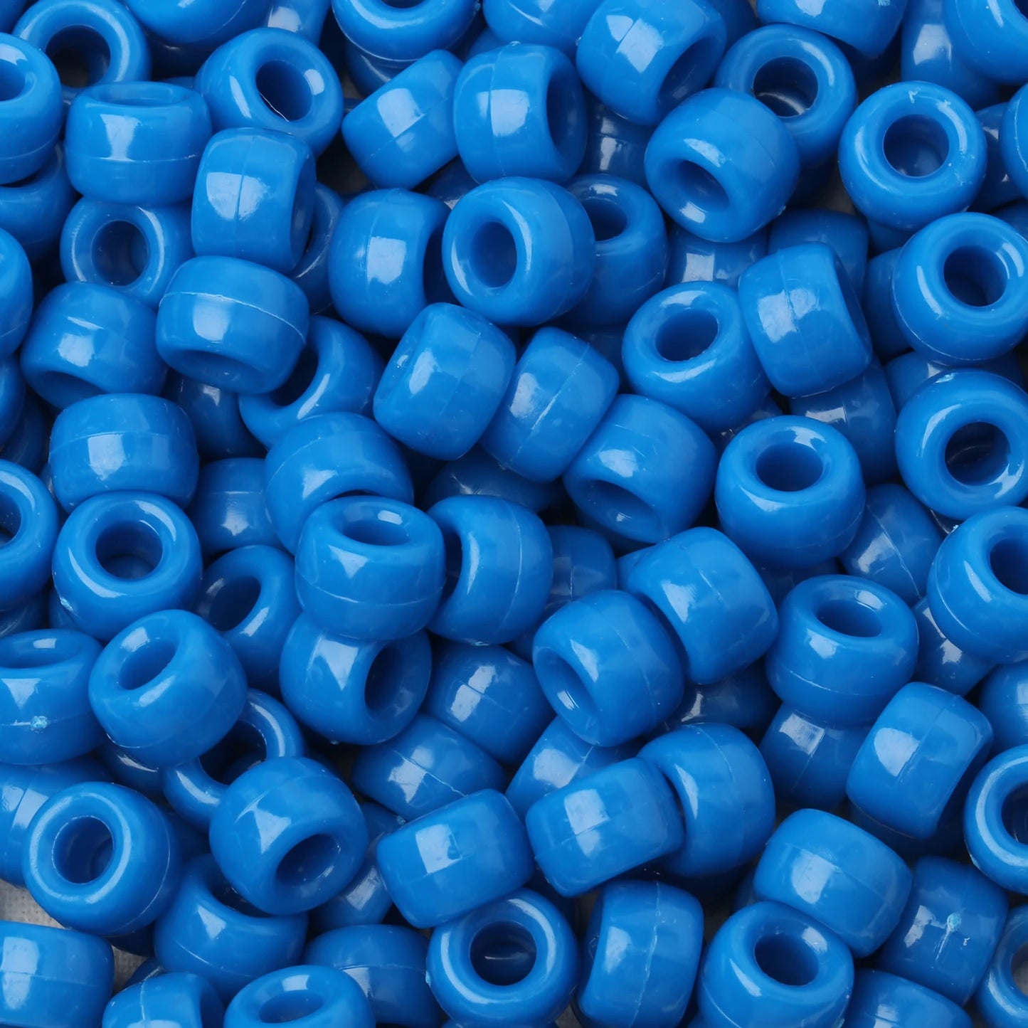 100pcs Blue Color 6x9mm Pony Beads Acrylic Loose Beads Diy Craft Jewelry Bracelets Making Hair Supplies - Drop Fanatic