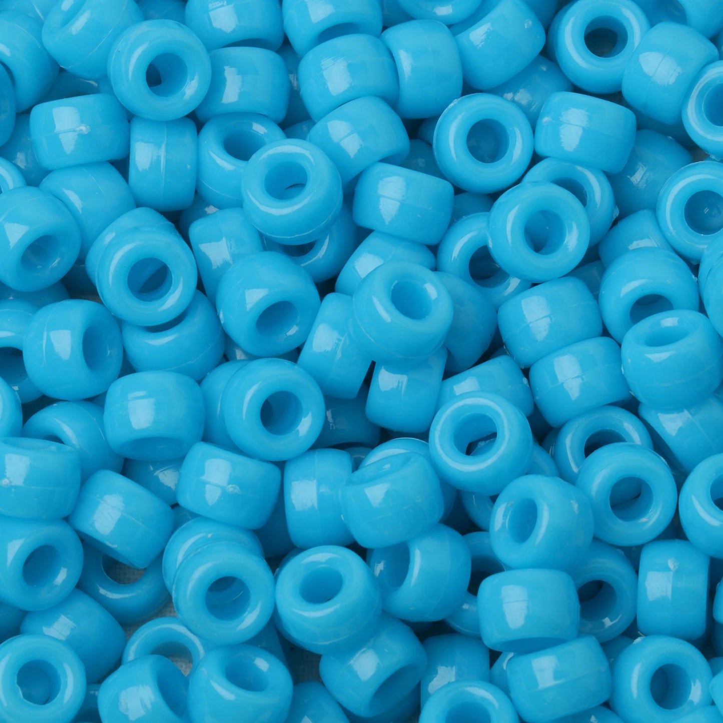 100pcs Blue Color 6x9mm Pony Beads Acrylic Loose Beads Diy Craft Jewelry Bracelets Making Hair Supplies - Drop Fanatic