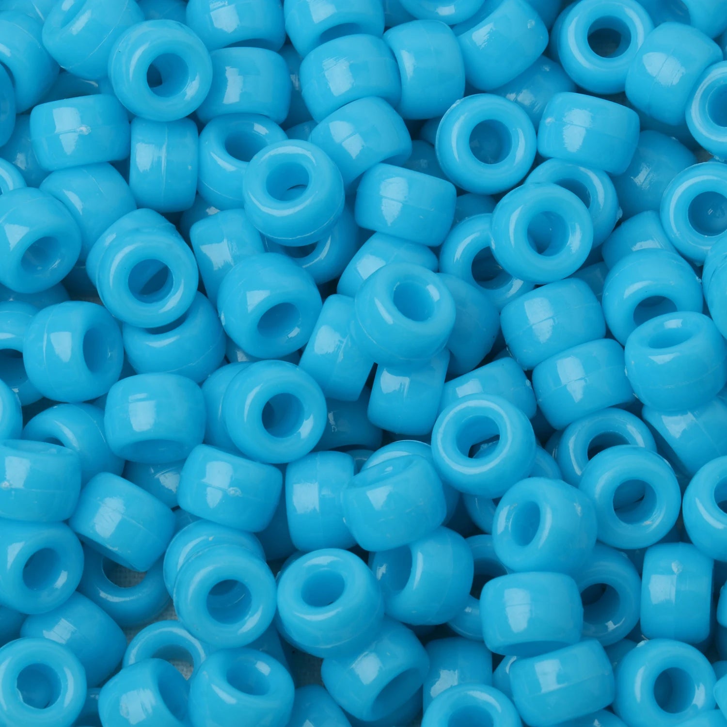 100pcs Blue Color 6x9mm Pony Beads Acrylic Loose Beads Diy Craft Jewelry Bracelets Making Hair Supplies - Drop Fanatic