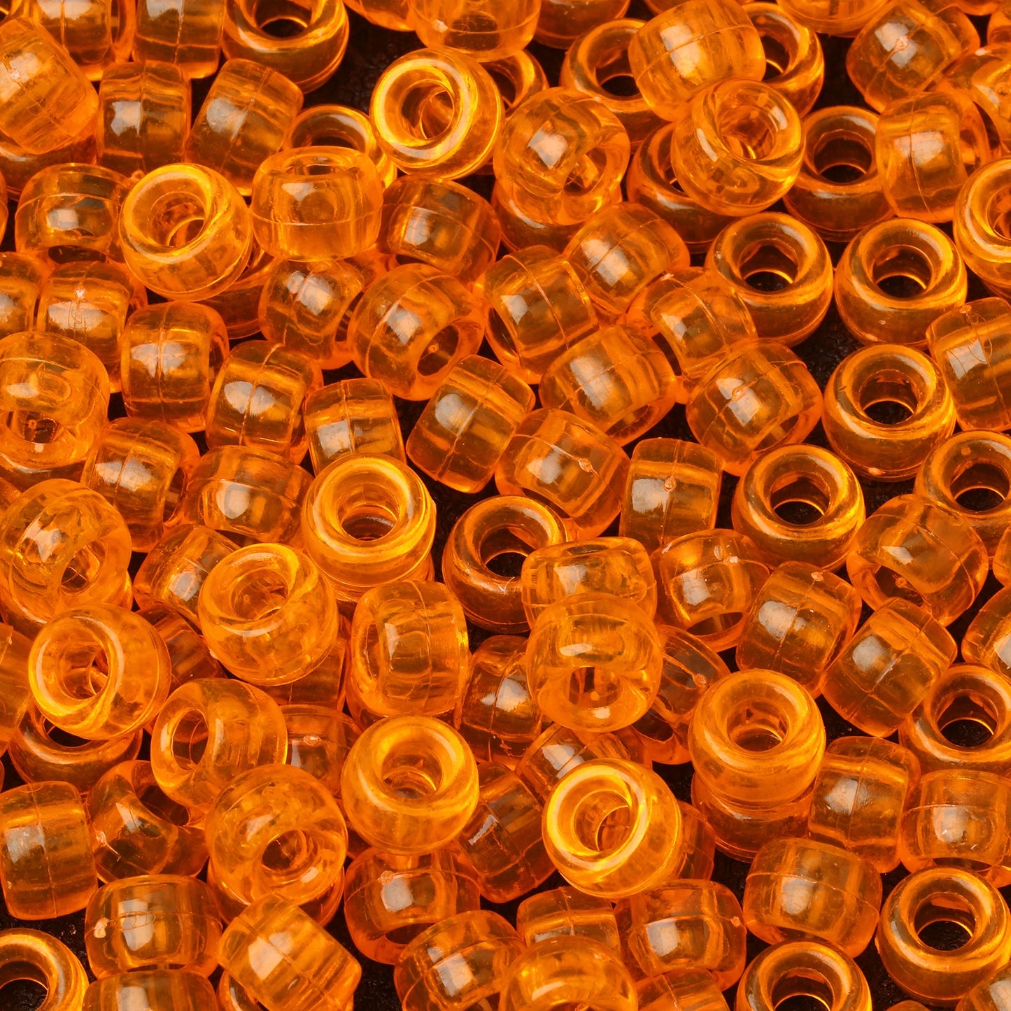100pcs Wholesale Clear Colored Pony Beads 6x9mm Acrylic Loose Spacer Beads For Jewelry Making Diy Nakelace Bracelet Supplies - Drop Fanatic