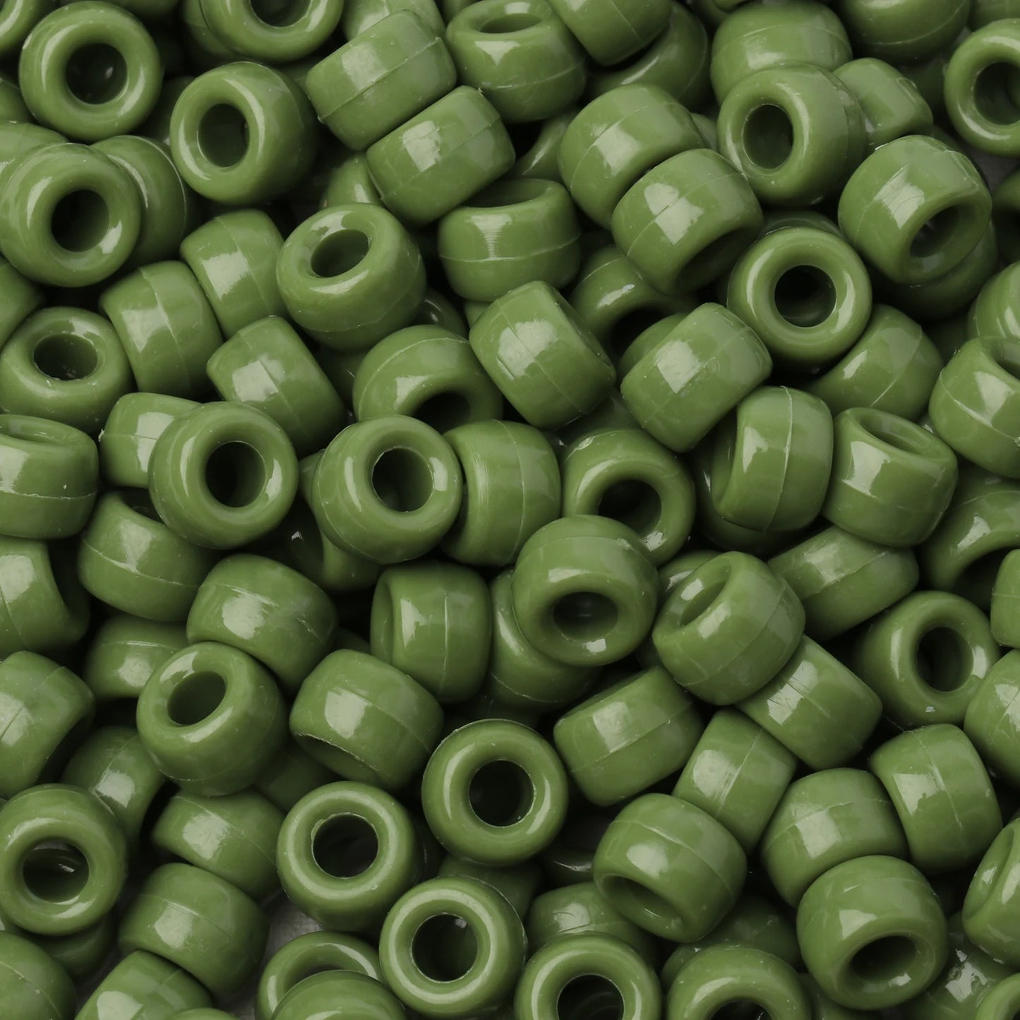 100pcs Green Color 6x9mm Pony Beads Acrylic Loose Beads Diy Craft Jewelry Bracelets Making Hair Supplies - Drop Fanatic