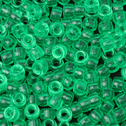 100pcs Green Color 6x9mm Pony Beads Acrylic Loose Beads Diy Craft Jewelry Bracelets Making Hair Supplies - Drop Fanatic 